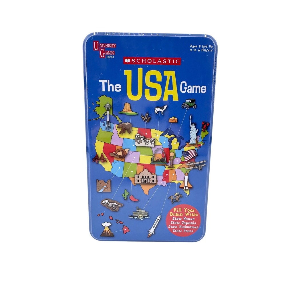 Scholastic University Games The USA Game Educational Card Game New Sealed